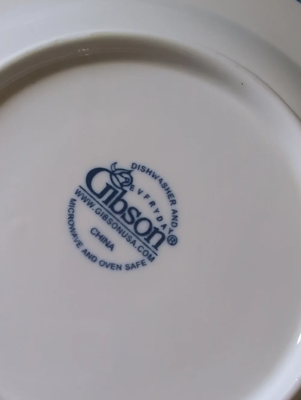 Gibson White Textured Ceramic Saucers - Set of 4